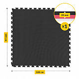 Мат-пазл (ласточкин хвіст) 4FIZJO Mat Puzzle EVA 100 x 100 x 2 cм Black/Red (P-5907739310637), фото 9