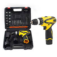 Шурупокрут KAR955 з набором інструментів, у кейсі,2 акумулятора 12v MA496