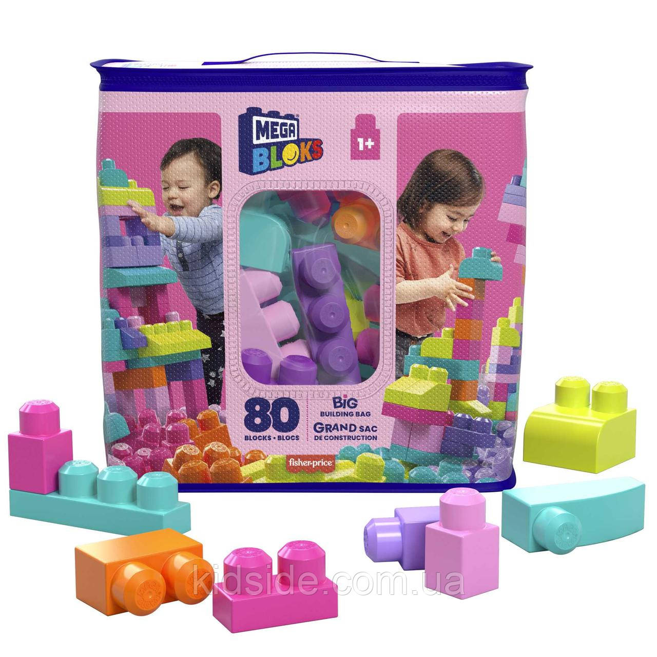 Конструктор Мега Блокс 80 деталей Рожевий Mega Bloks First Builders DCH62