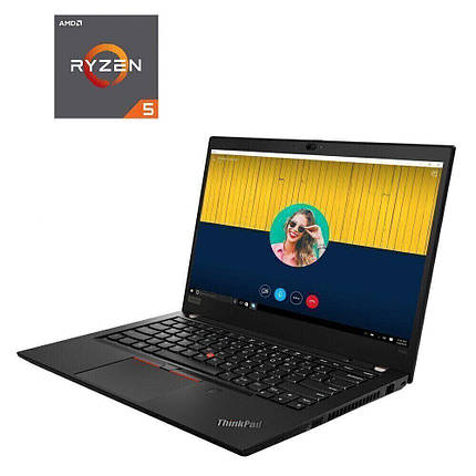 Ноутбук Lenovo ThinkPad T495/ 14" 1920x1080 Touch/ Ryzen 5 Pro 3500U/ 12GB RAM/ 240GB SSD/ Radeon RX Vega 8, фото 1