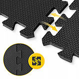 Мат-пазл (ластівчин хвіст) 4FIZJO Mat Puzzle EVA 180 x 120 x 1 cм Black (P-5907739310378), фото 11