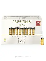 Засіб для росту волосся для чоловіків HFSC Transdermic 500 Crescina, 20 ампул