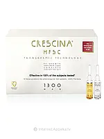 Засіб для росту та проти випадіння волосся для чоловіків HFSC Transdermic Complete Treatment 1300 Crescina, 10+10 ампул