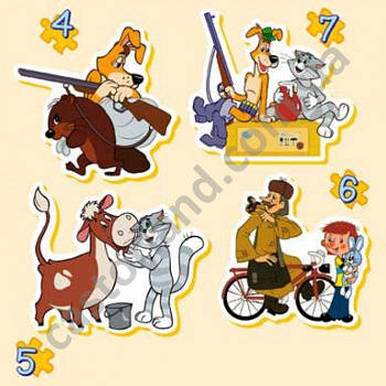 Пазли 4 в 1 "Простоквашино"