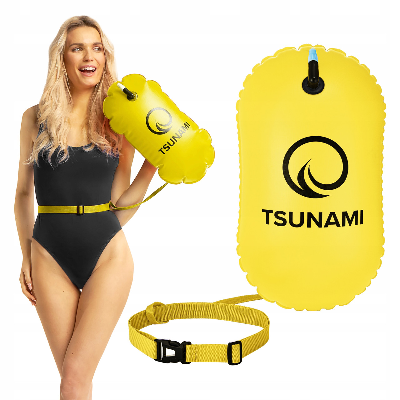 Буй для плавання TSUNAMI Basic надувний Yellow (P-5907739316806)