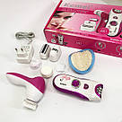 Жіноча акумуляторна бритва Kemei KM-3066, Депілятор для ніг і бікіні, Депілятор жіночий 3в1 HY-76, фото 5