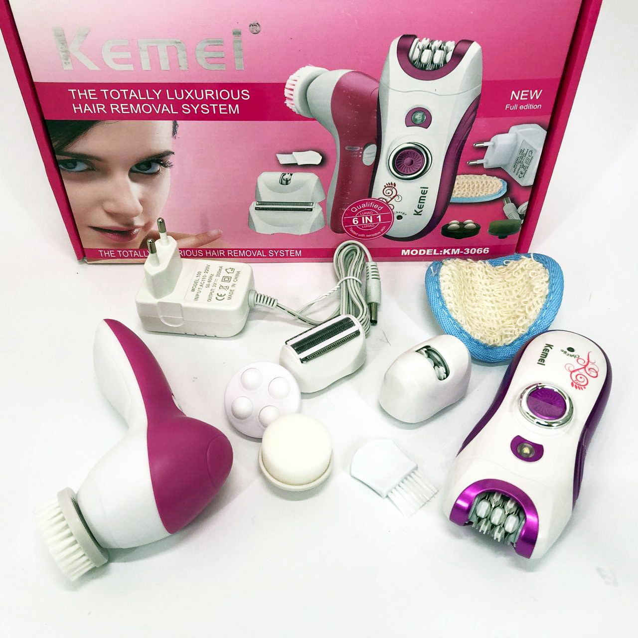 Ефективний епілятор для тіла Kemei, Домашній епілятор для зони бікіні Безболісний ніг TK-61, фото 1