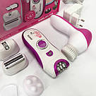 Жіноча акумуляторна бритва Kemei KM-3066, Депілятор для ніг і бікіні, Депілятор жіночий 3в1 HY-76, фото 2