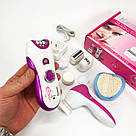 Жіноча акумуляторна бритва Kemei KM-3066, Депілятор для ніг і бікіні, Депілятор жіночий 3в1 HY-76, фото 9