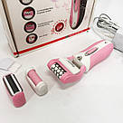 Жіночий акумуляторний бездротовий епілятор 5 в 1 Gemei GM-3052, Епілятор для різних частин тіла UR-51, фото 5