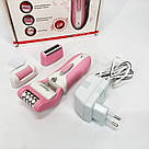 Жіночий акумуляторний бездротовий епілятор 5 в 1 Gemei GM-3052, Епілятор для різних частин тіла UR-51, фото 6