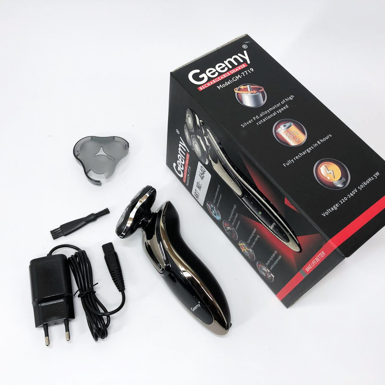 Акумуляторна машинка для стрижки, Електробритва для чоловіків, Універсальна акумуляторна електробритва YR-11, фото 1