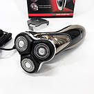 Акумуляторна машинка для стрижки, Електробритва для чоловіків, Універсальна акумуляторна електробритва YR-11, фото 4