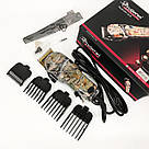 Провідна потужна машинка для стрижки волосся GEMEI GM-1018, Тример з регульованою довжиною OS-45, фото 10