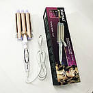 Плойка для волосся з комфортом Kemei, Плойка для волосся для локонів хороша FP-70, фото 9