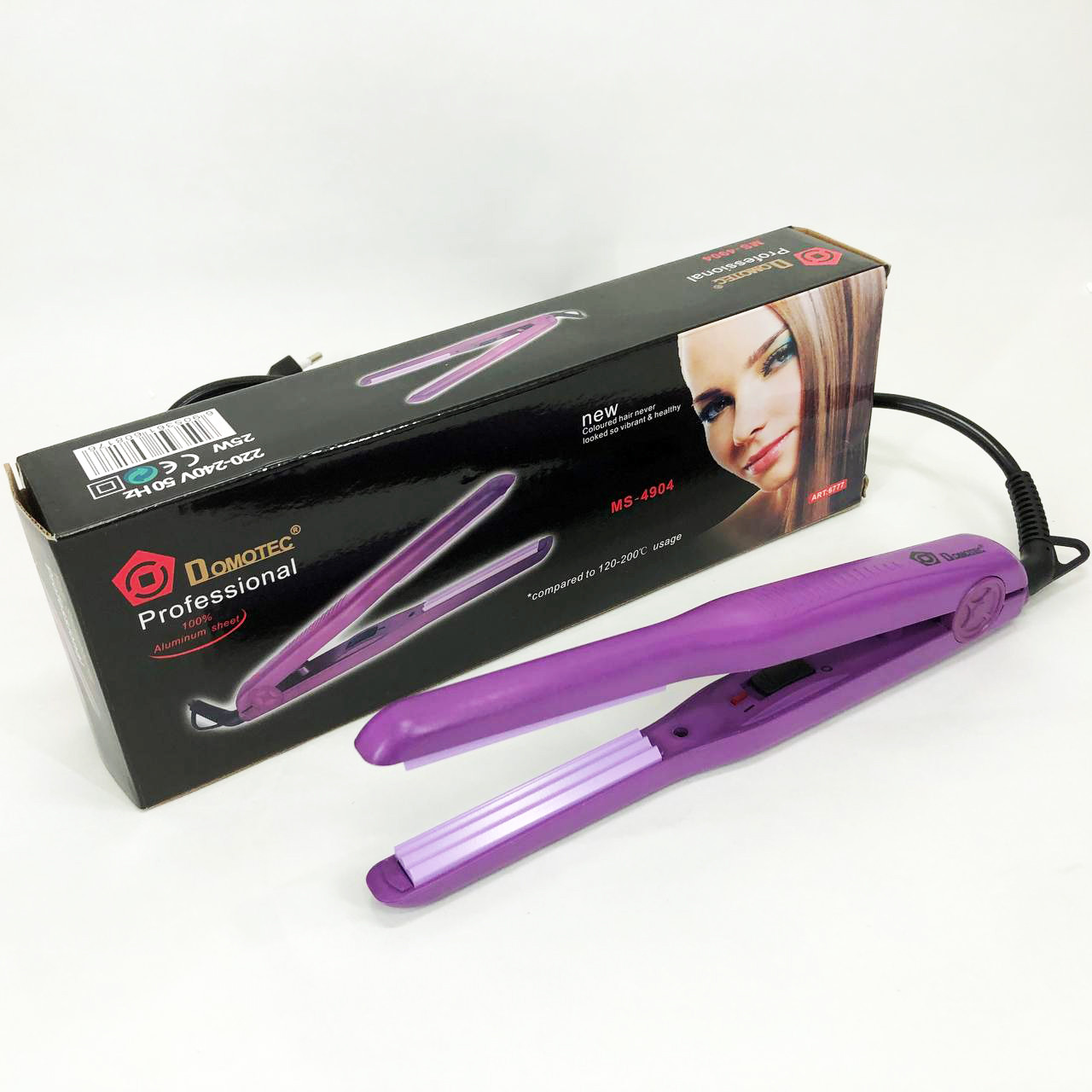 Випрямляч для волосся для поїздок Domotec, Потужна праска вирівнювання волосся Плойка вирівнювач EH-19, фото 1