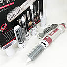 Фен практичний Gemei GM-4836 7 в 1, Фен професійна щітка, Фен-гребінець для створення зачіски UK-58, фото 6