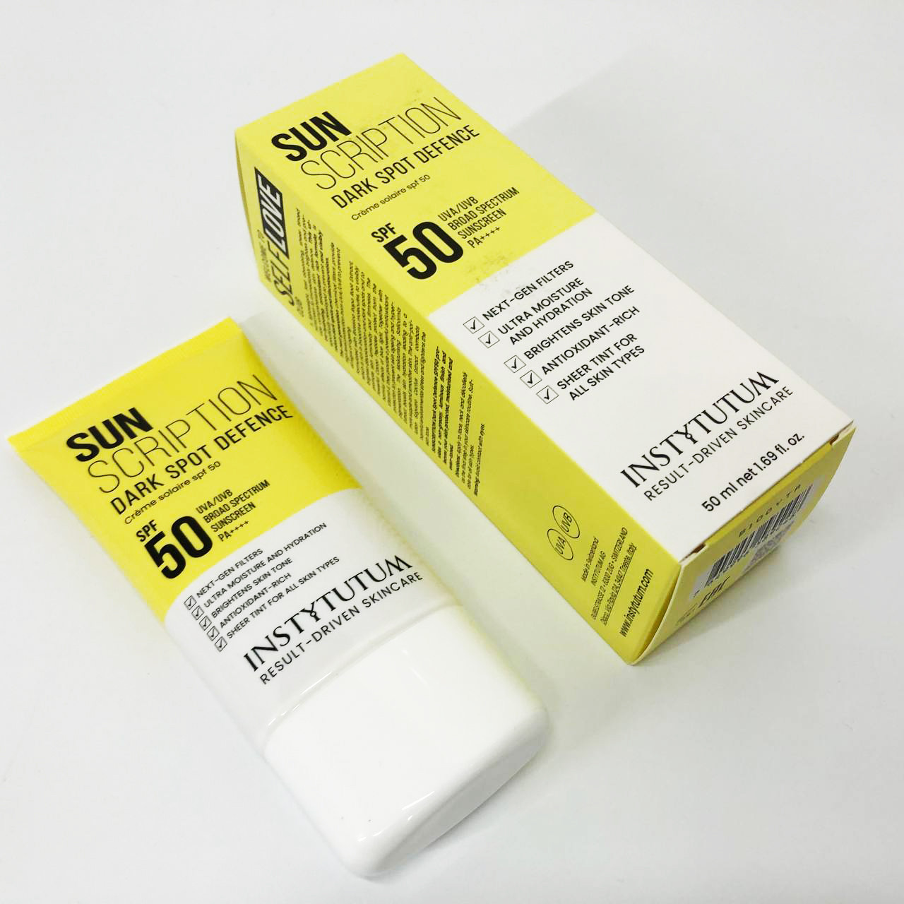 Сонцезахисний крем із освітлювальним ефектом Instytutum Sunscription Dark Spot Defence SPF 50, 50 мл AJ-63, фото 1