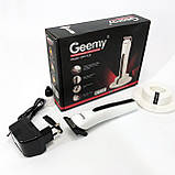 Малошумна машинка для стрижки волосся, Домашня машинка акумуляторна для стрижки волосся HP-95, фото 3