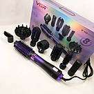 Фен для волосся з регульованою температурою, Професійний фен для укладання волосся з насадкою UJ-86, фото 3