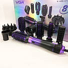 Фен для волосся з регульованою температурою, Професійний фен для укладання волосся з насадкою UJ-86, фото 10