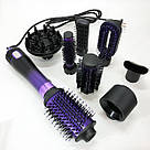 Фен для волосся з регульованою температурою, Професійний фен для укладання волосся з насадкою UJ-86, фото 2