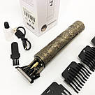 Тример для стрижки волосся потужний Vintage, Чоловічий тример для окантовки Набір машинок стрижки LJ-37, фото 2