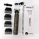 Тример для стрижки волосся потужний Vintage, Чоловічий тример для окантовки Набір машинок стрижки LJ-37, фото 9