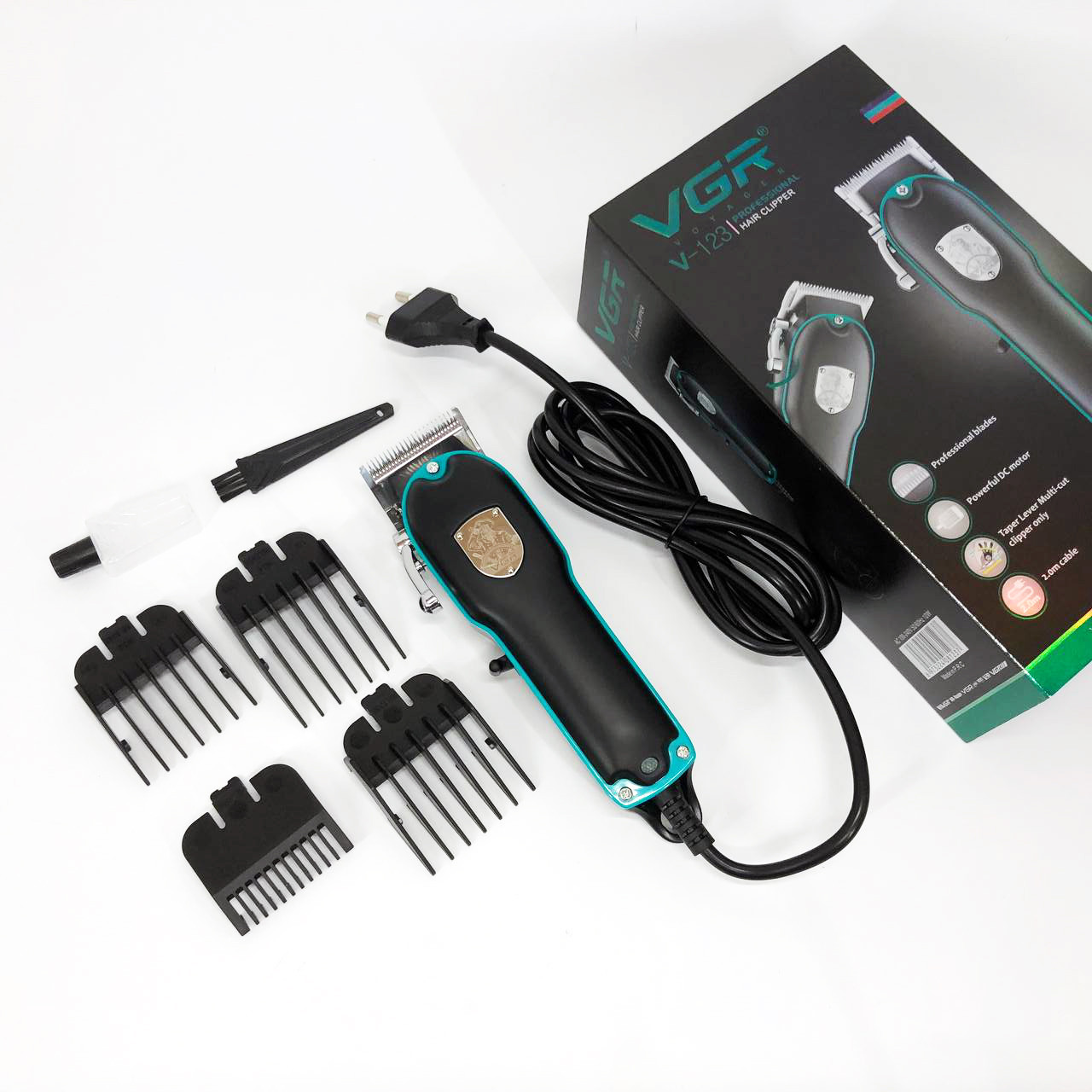 Електрична машинка тример для волосся і бороди, Машинка для стрижки акумуляторна Тример скронь JF-92, фото 1