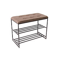 Підставка під взуття 10*10, м’яка, коричнева тканина, коричнева текстура