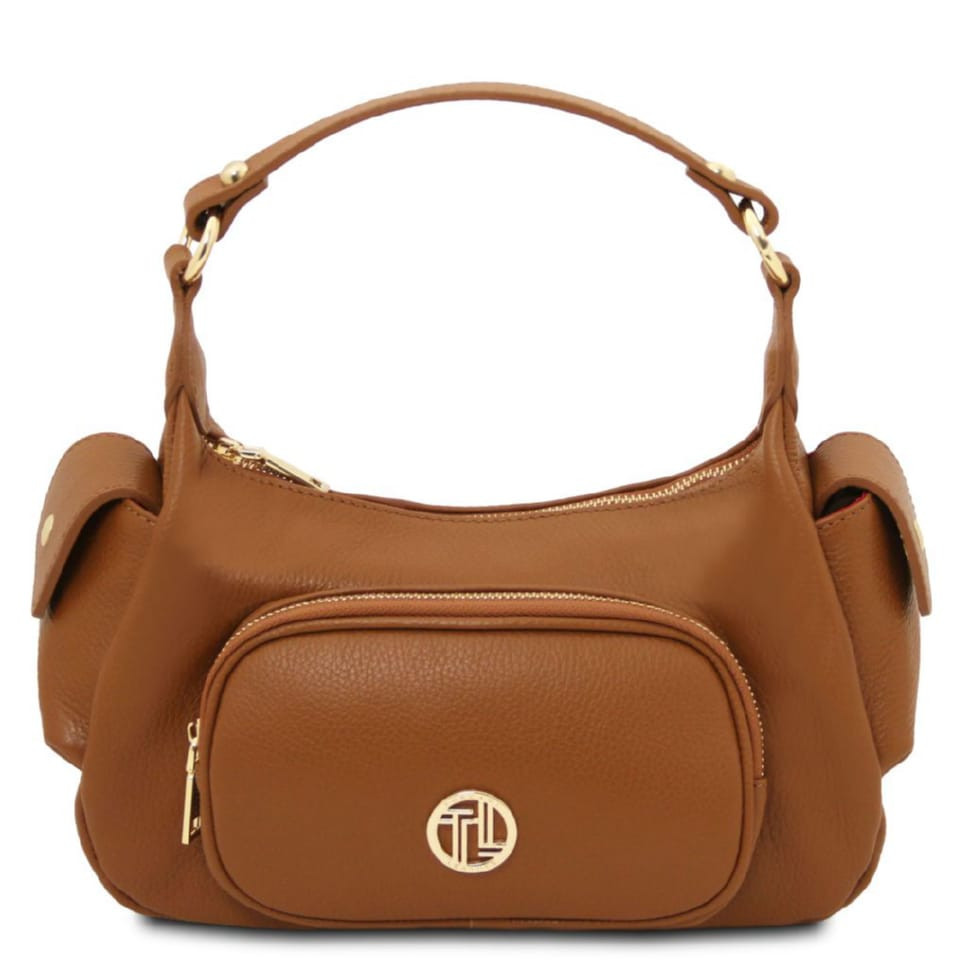 Шкіряна сумка тоут (тоте) Tuscany Olivia TL142396 (Коньяк)