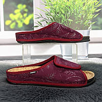 Тапочки жіночі Inblu сливові на липучці з корковою устілкою 4927, фото 2