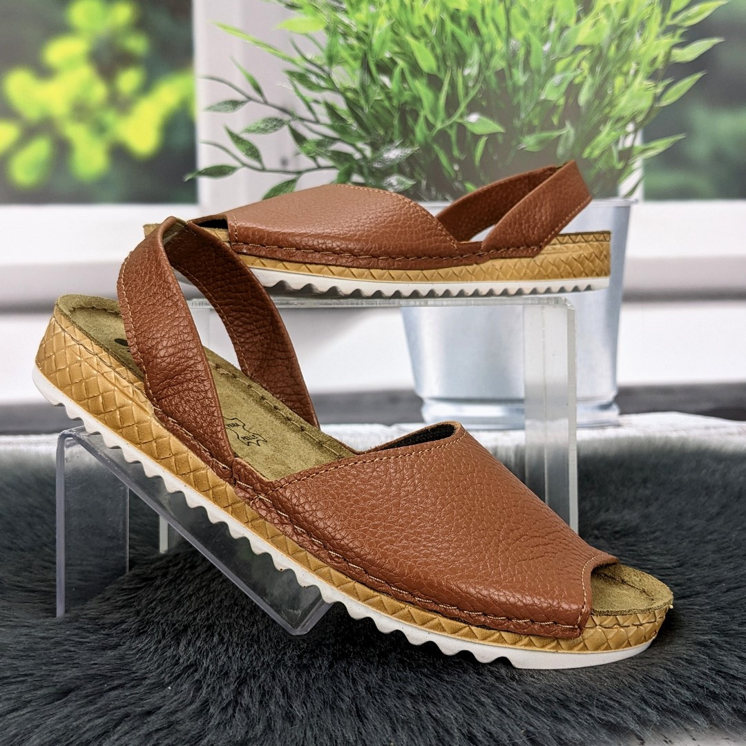 Босоніжки жіночі Inblu коричневі шкіряні 4513