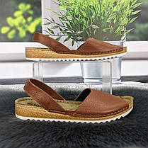 Босоніжки жіночі Inblu коричневі шкіряні 4513, фото 2