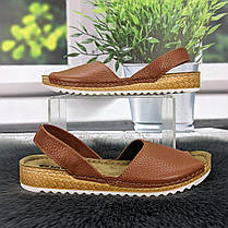 Босоніжки жіночі Inblu коричневі шкіряні 4513, фото 3