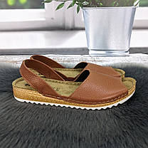 Босоніжки жіночі Inblu коричневі шкіряні 4513, фото 4