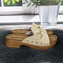 Шльопанці жіночі Inblu світло-бежеві замшеві 4928, фото 4