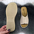 Шльопанці жіночі Inblu світло-бежеві шкіряні на танкетці 4926, фото 8