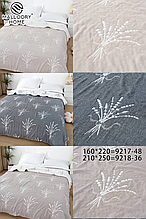 Ковдра матеріалу муслін розмір 210*250 кольору показана на зображенні в пакованні від 6 шт. із сумкою