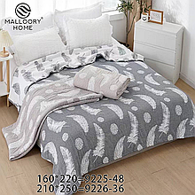 Ковдра матеріалу муслін розмір 160*220 кольору показана на зображенні в пакованні від 6 шт. із сумкою