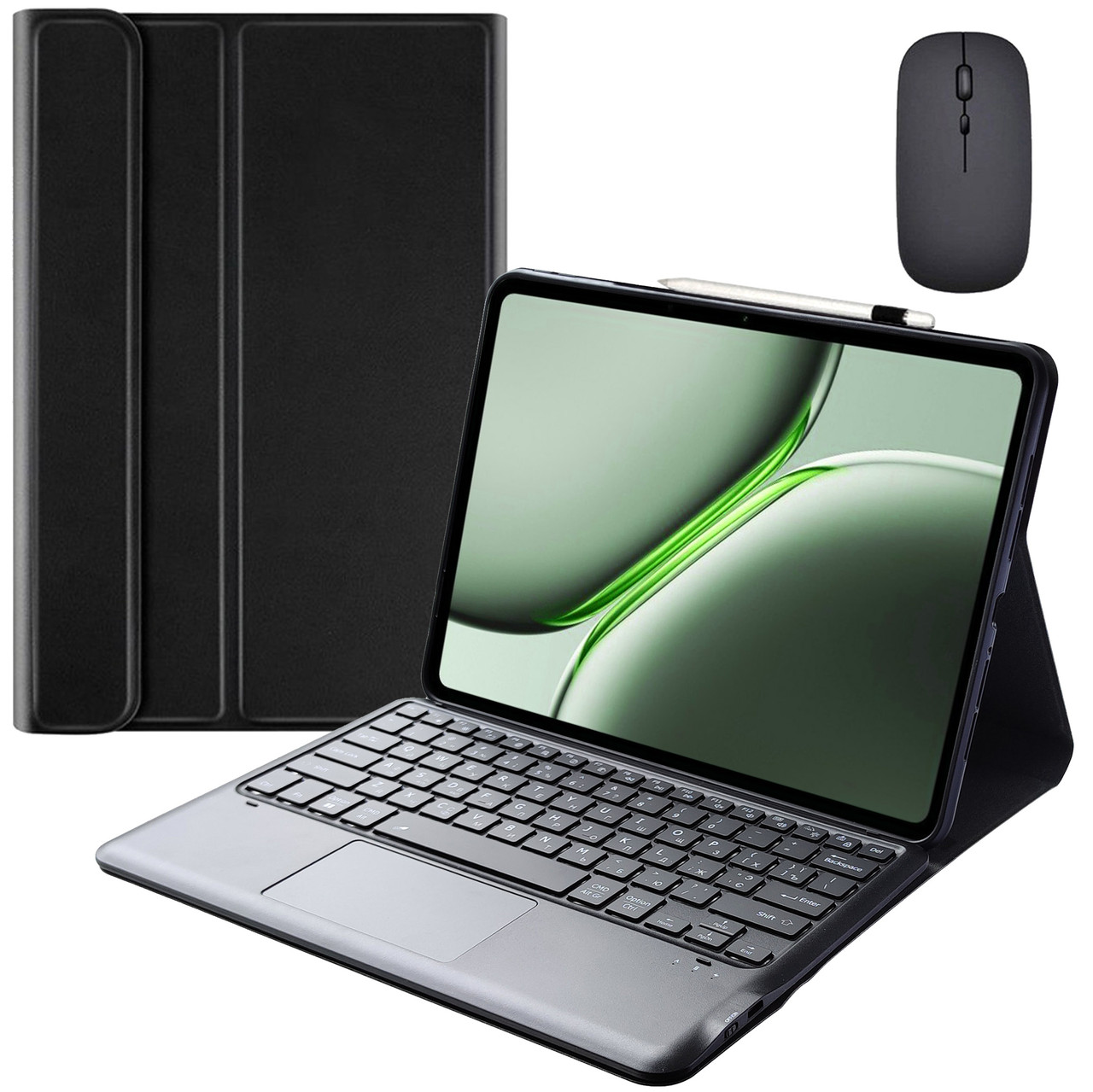 Чохол-клавіатура Smart Cover + Мишка для OnePlus Pad Pro 12.1 Ukr+Ru+En Black, фото 1