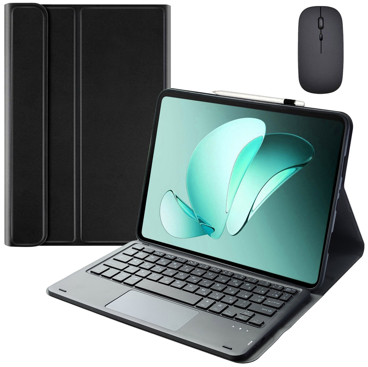 Чохол-клавіатура Smart Cover + Мишка для OnePlus Pad 11.6 Ukr+Ru+En Black, фото 1