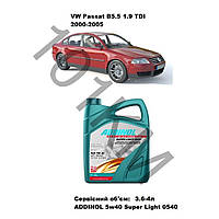 Комплект оливи в двигун VW Passat B5.5 1.9 TDI (2000-2005) Addinol