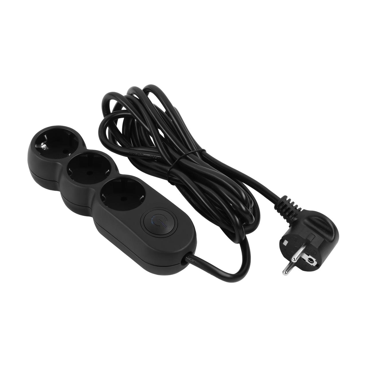 Фільтр живлення 2E (2E-U03VES3MBK) 3 розетки, 3 м, Black, фото 1