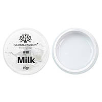 Global Fashion Гель для нарощування нігтів, молочний (Milk), 15 г