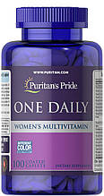 Мультивітаміни для жінок, Women's Multivitamin, Puritan's Pride, 1 в день, 100 каплет