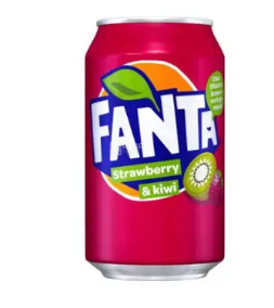 Напій газований Fanta Strawberry&Kiwi, 330 мл, 24 шт/ящ