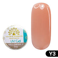 Global Fashion Гель для нарощування нігтів, Yellowish - 3, 50 г