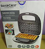 Нова німецька сендвичница-вафельниця-гриль Silver Crest SSMW 750 D3 з Німеччини з гарантією, фото 8