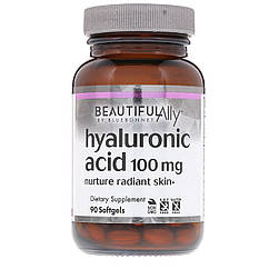 Гіалуронова кислота 100 мг, Beautiful Ally, Bluebonnet Nutrition, 90 желатинових капсул
